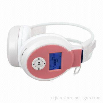 Wireless MP3 Headphones, Stereo Super Bass, FM Radio Function, Rechargeable Battery